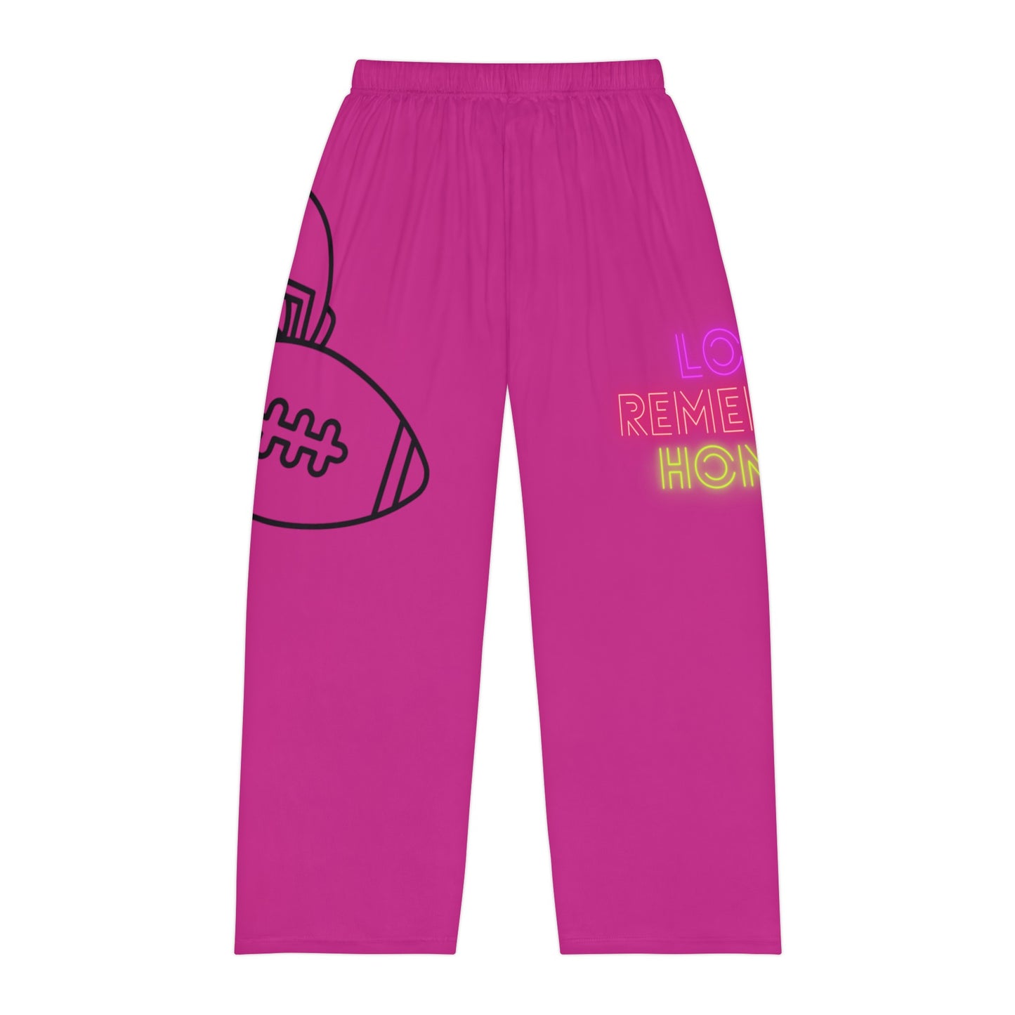 Men's Pajama Pants: Football Pink