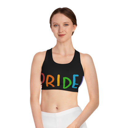 Sports Bra: LGBTQ Pride Black