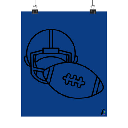 Premium Matte Vertical Posters: Football Dark Blue