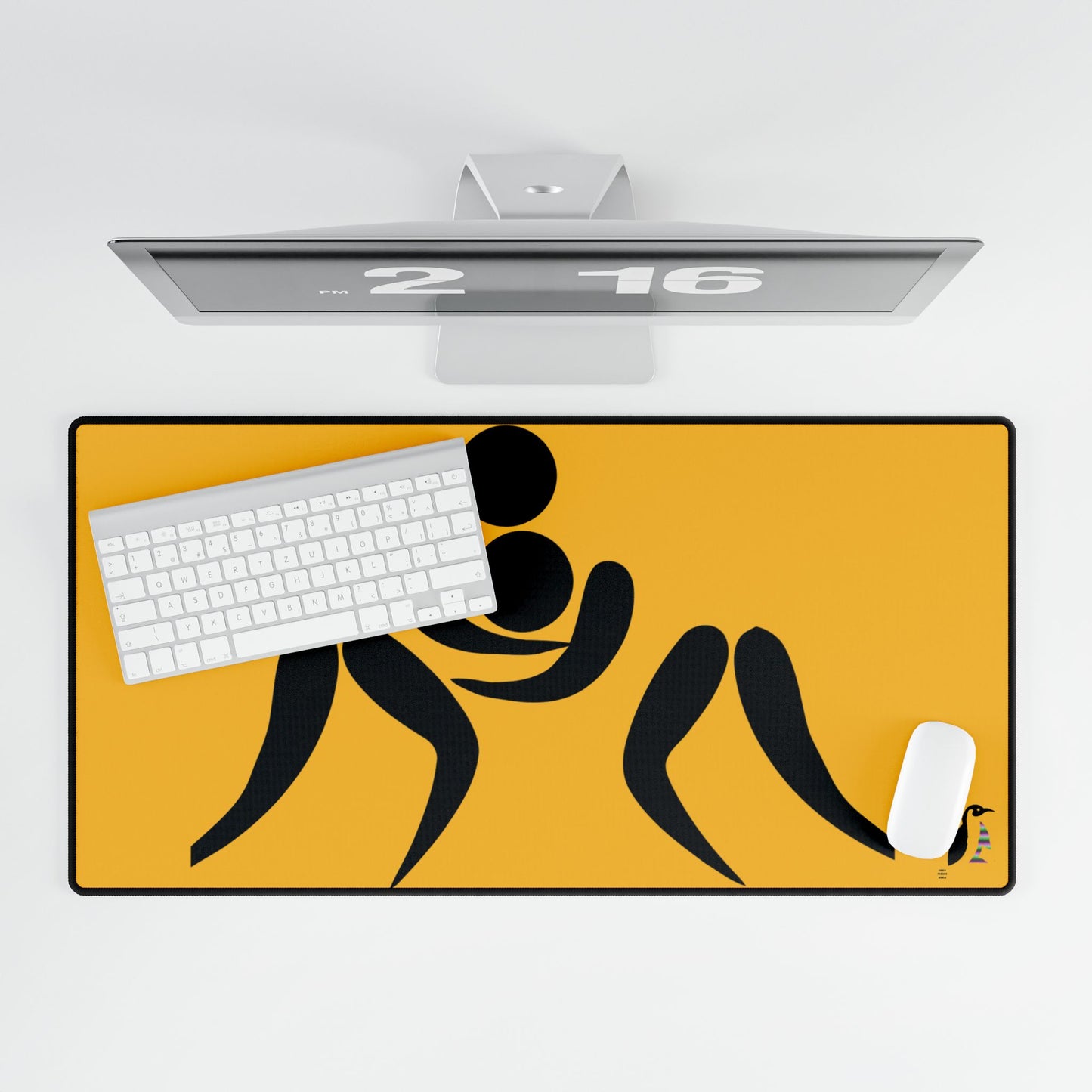 Desk Mats: Wrestling Yellow