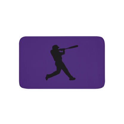 Memory Foam Bath Mat: Baseball Purple
