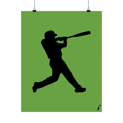 Premium Matte Vertical Posters: Baseball Green