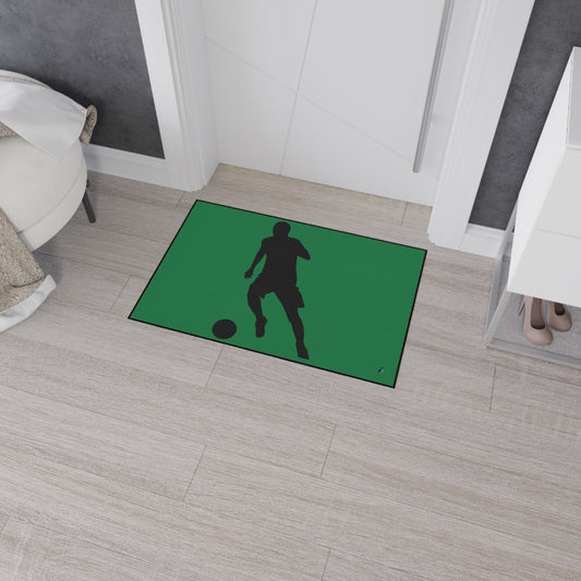 Heavy Duty Floor Mat: Soccer Dark Green