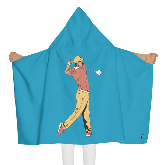 Youth Hooded Towel: Golf Turquoise