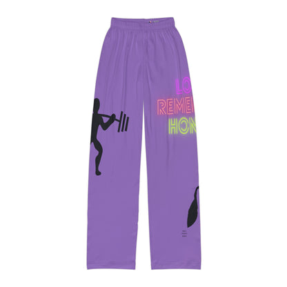 Kids Pajama Pants: Weightlifting Lite Purple