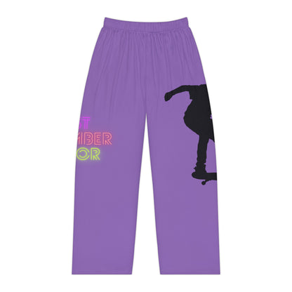 Pambabaeng Pajama Pants: Skateboarding Lite Purple