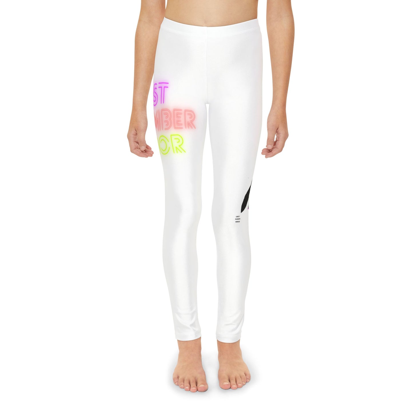 Youth Full-Length Leggings: Lost Remember Honor White