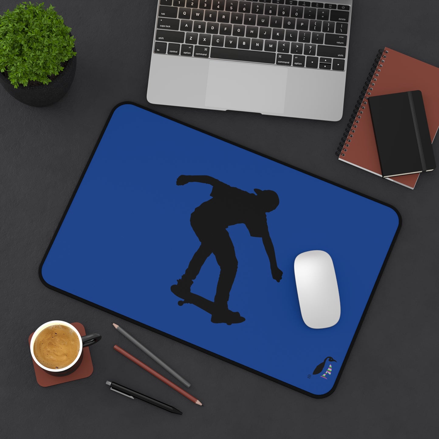 Desk Mat: Skateboarding Dark Blue