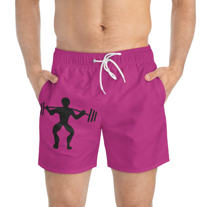 Swim Trunks: Weightlifting Pink