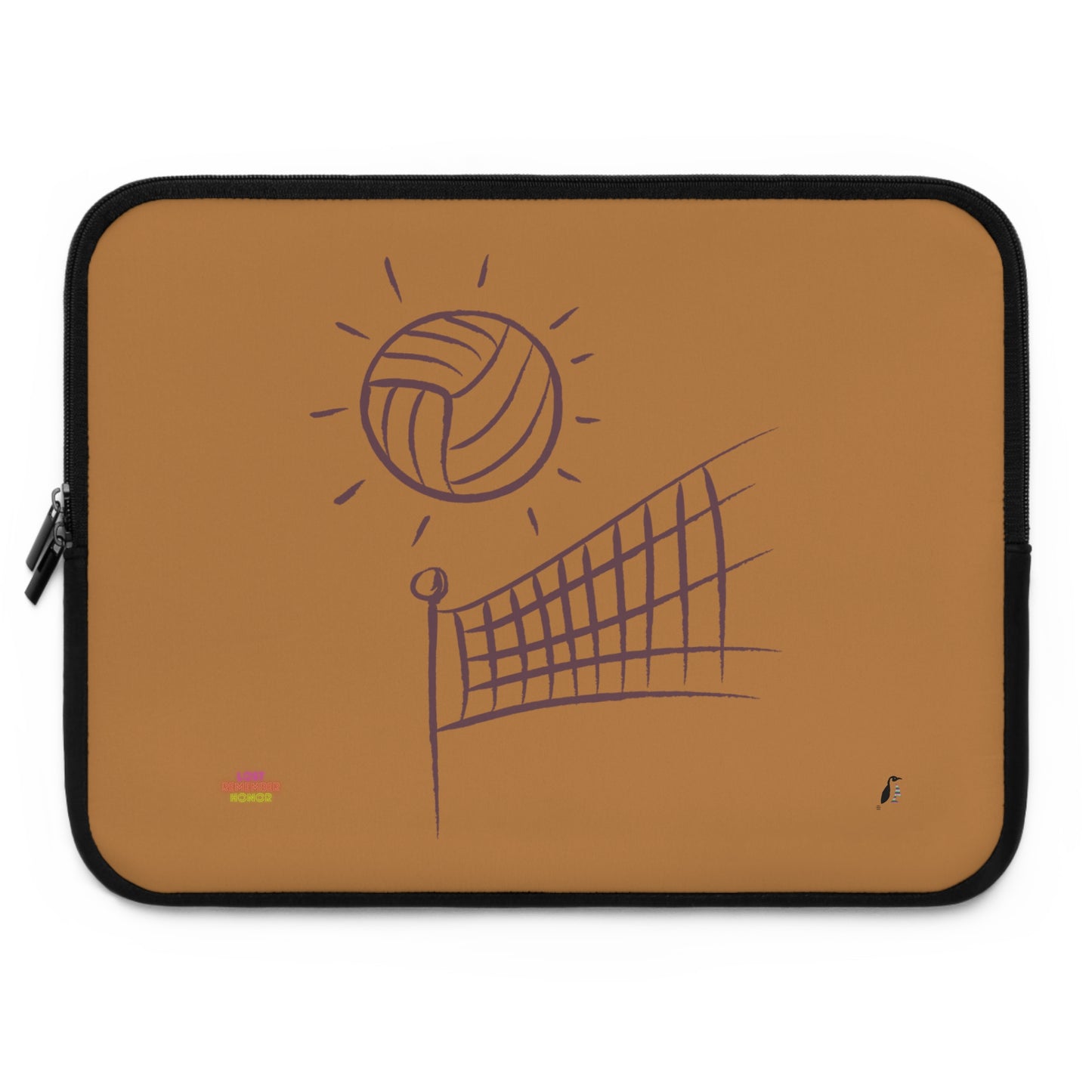 Laptop Sleeve: Volleyball Lite Brown