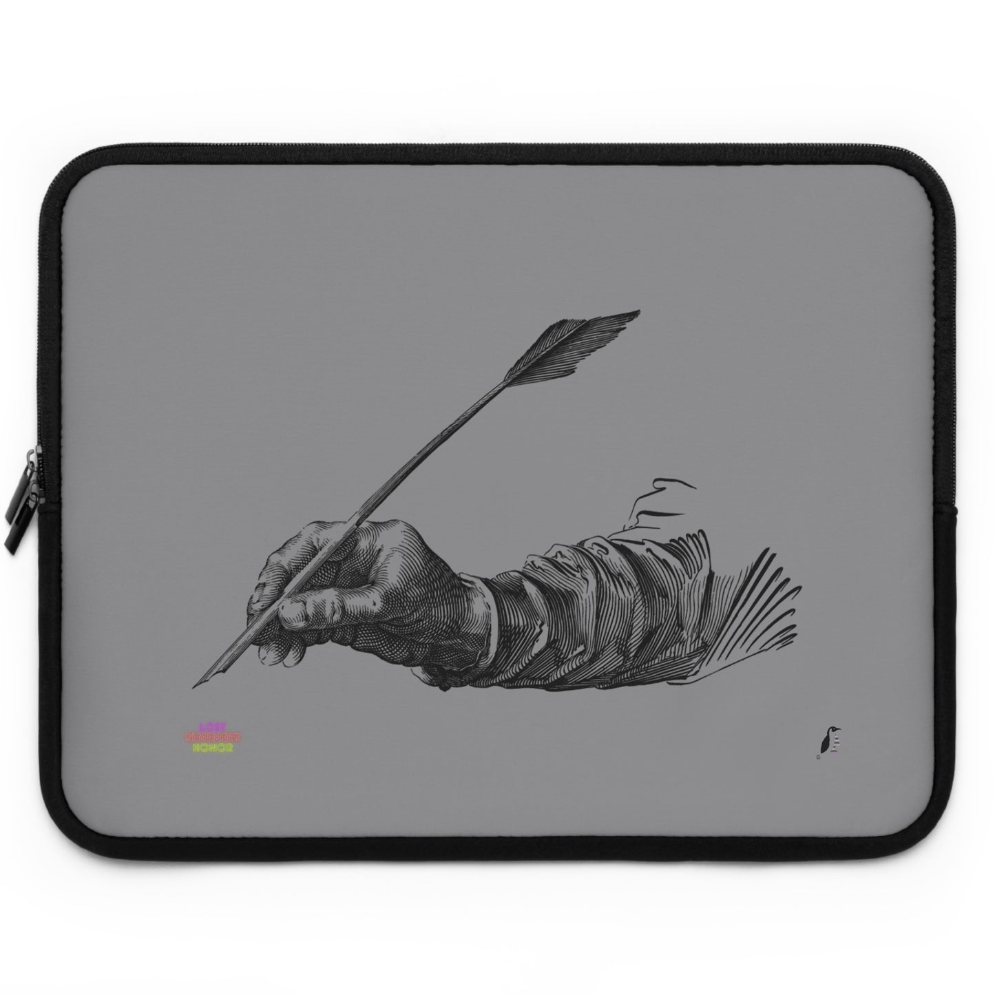 Laptop Sleeve: Writing Grey