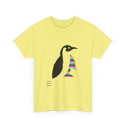 Heavy Cotton Tee: Crazy Penguin World Logo #2