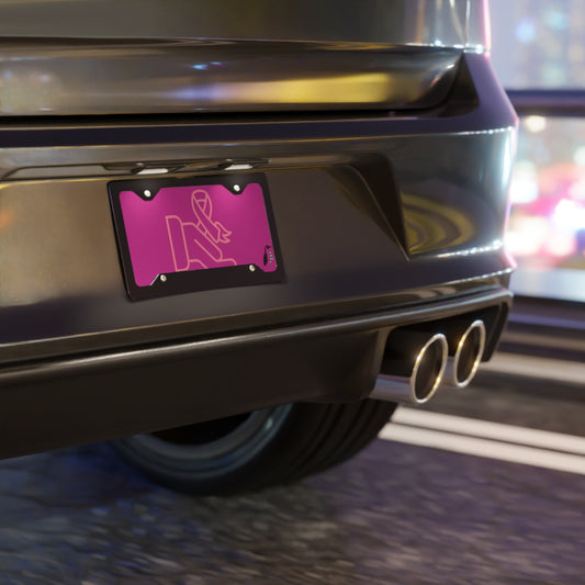 License Plate: Fight Cancer Pink