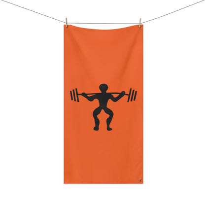 Mink-Cotton Towel: Weightlifting Orange
