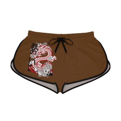 Women's Relaxed Shorts: Dragons Brown