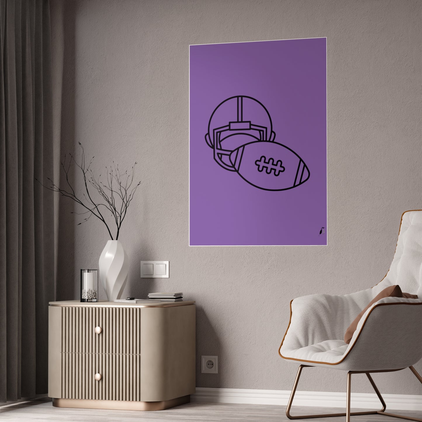 Gloss Posters: Football Lite Purple