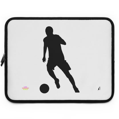 Laptop Sleeve: Soccer White