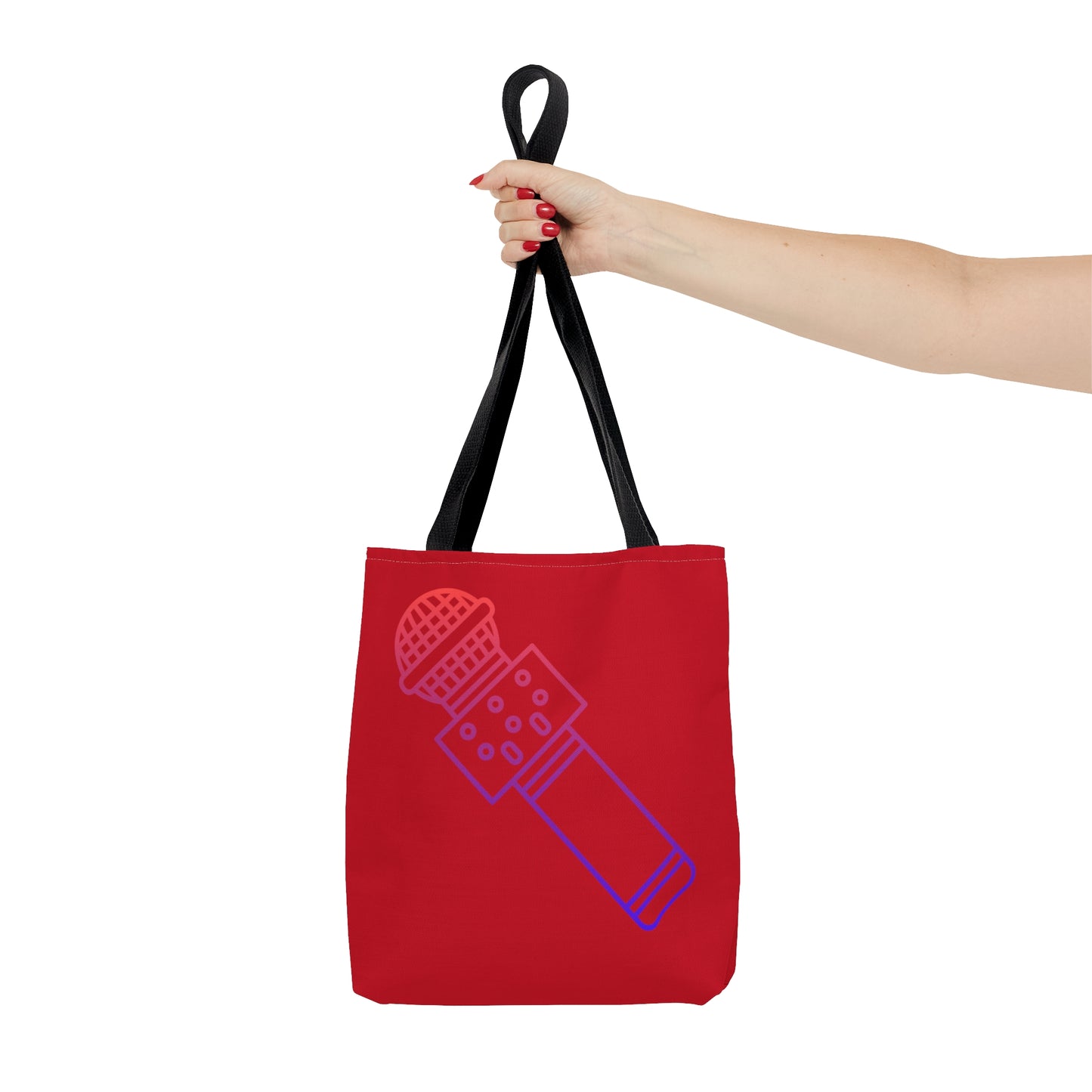 Tote Bag: Music Dark Red