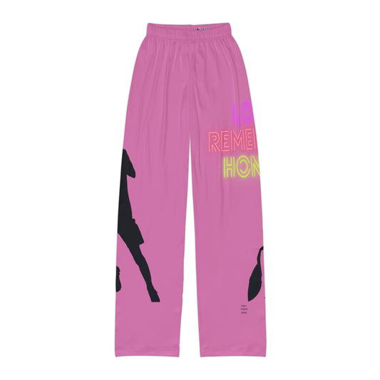 Kids Pajama Pants: Soccer Lite Pink
