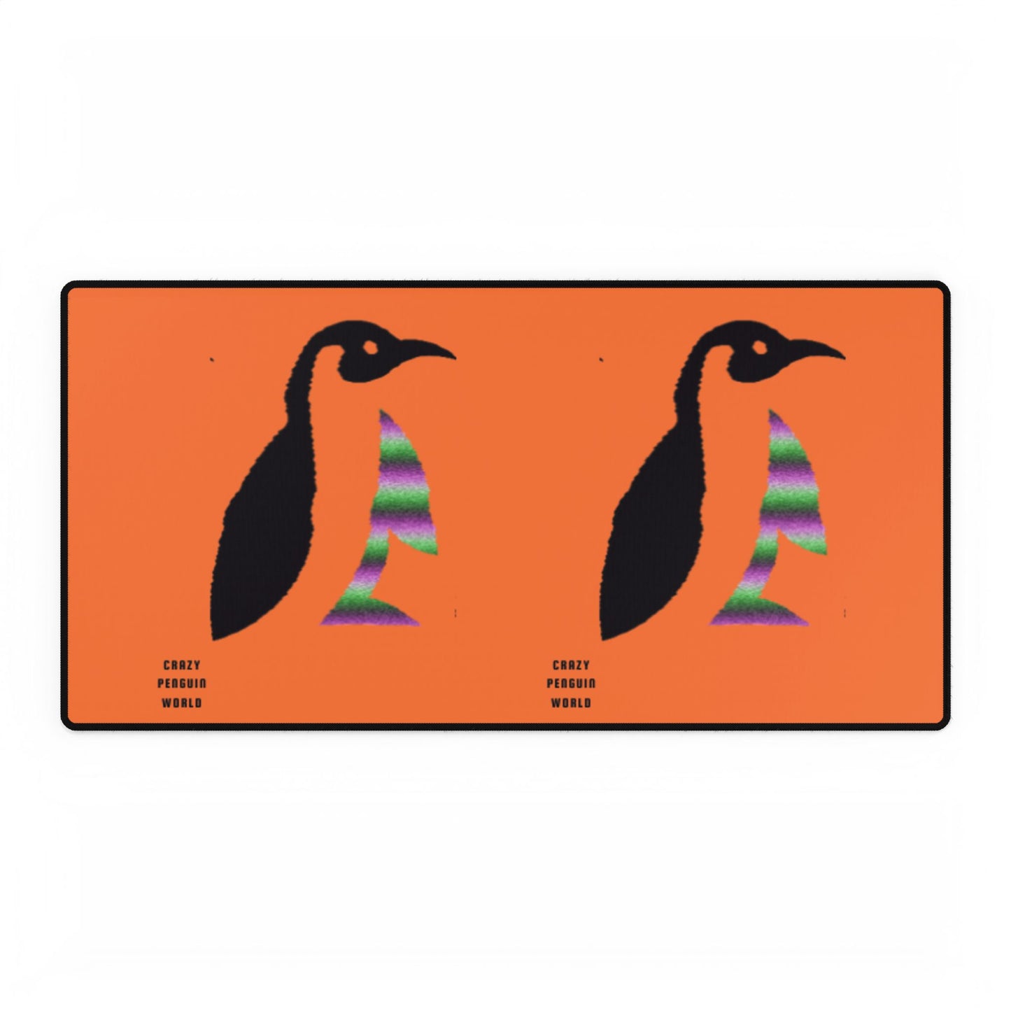 Desk Mats: Crazy Penguin World Logo Crusta