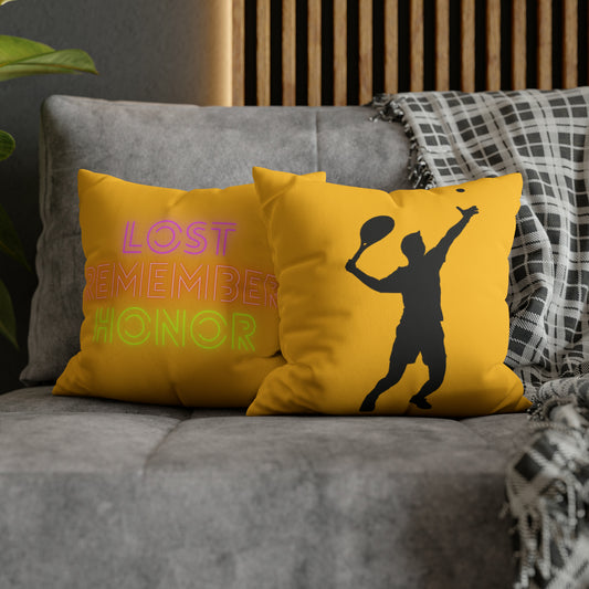 Faux Suede Square Pillow Case: Tennis Yellow