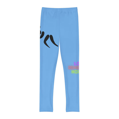 Youth Full-Length Leggings: Wrestling Lite Blue