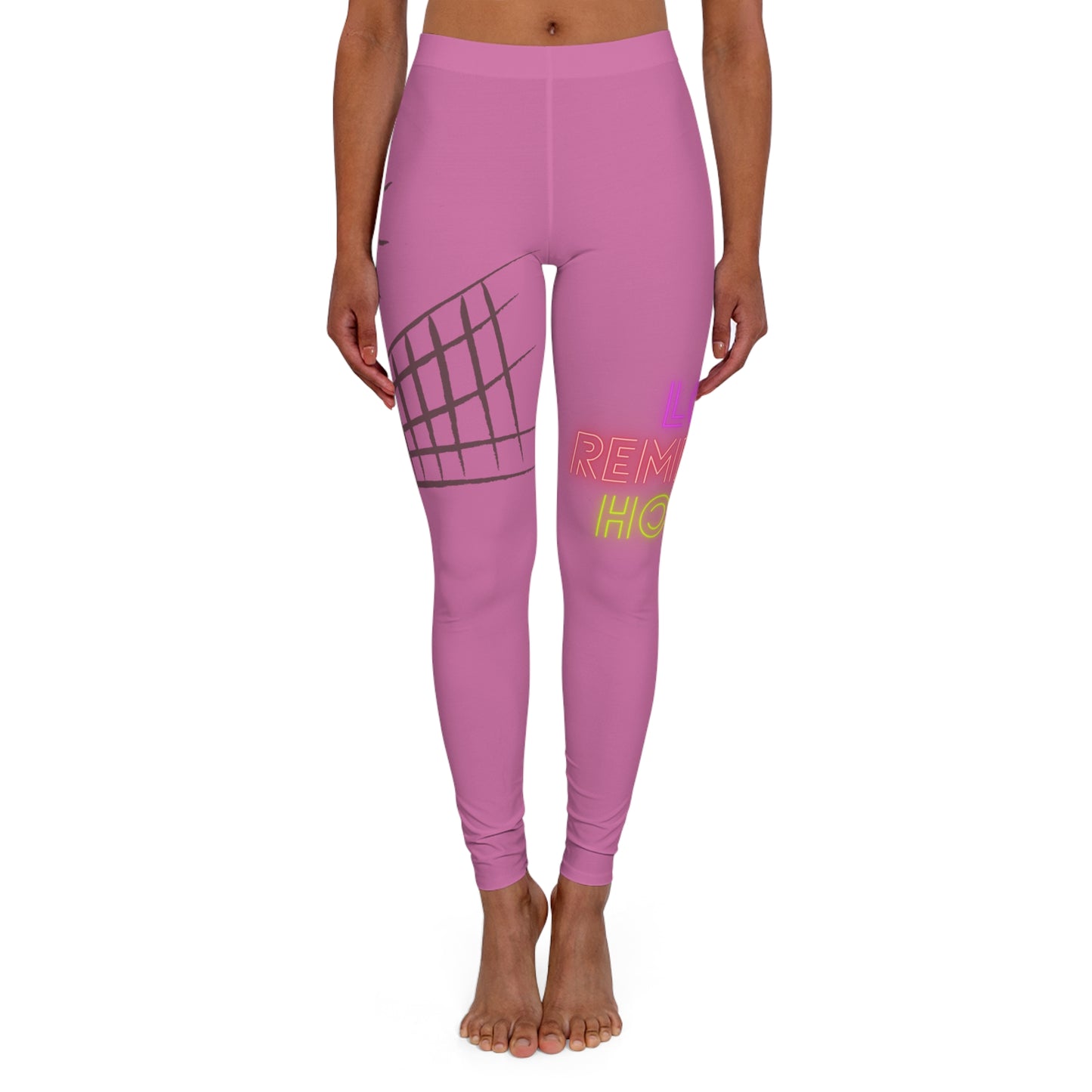 Women's Spandex Leggings: Volleyball Lite Pink