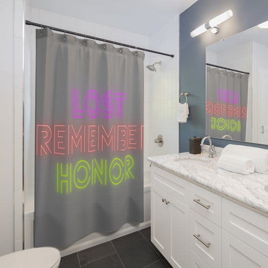 Shower Curtains: #1 Lost Remember Honor Grey