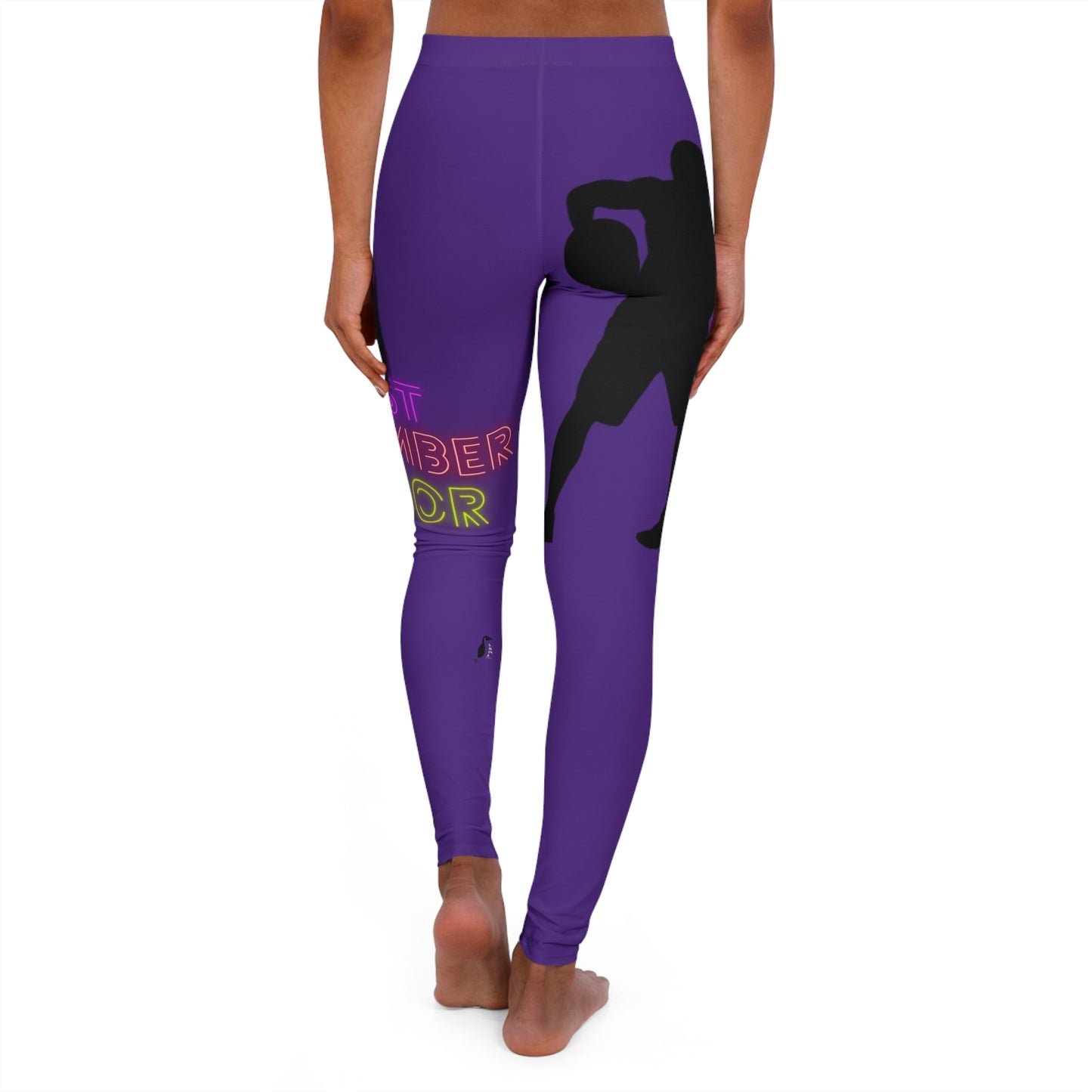 Women's Spandex Leggings: Basketball Purple