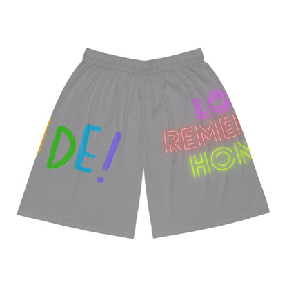 Basketball Shorts: LGBTQ Pride Grey