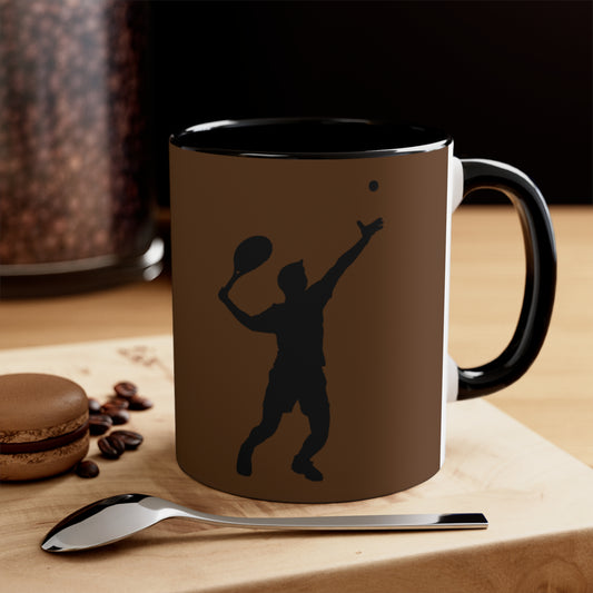 Accent Coffee Mug, 11oz: Tennis Brown