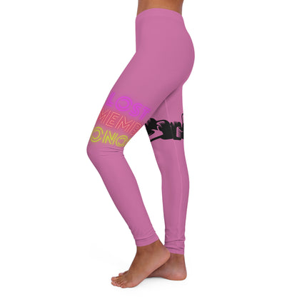 Women's Spandex Leggings: Racing Lite Pink