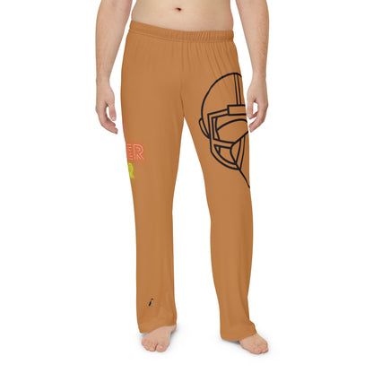 Men's Pajama Pants: Football Lite Brown