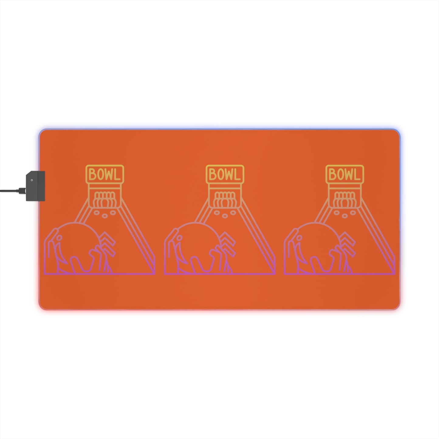 LED Gaming Mouse Pad: Bowling Orange