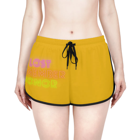Women's Relaxed Shorts: Lost Remember Honor Yellow