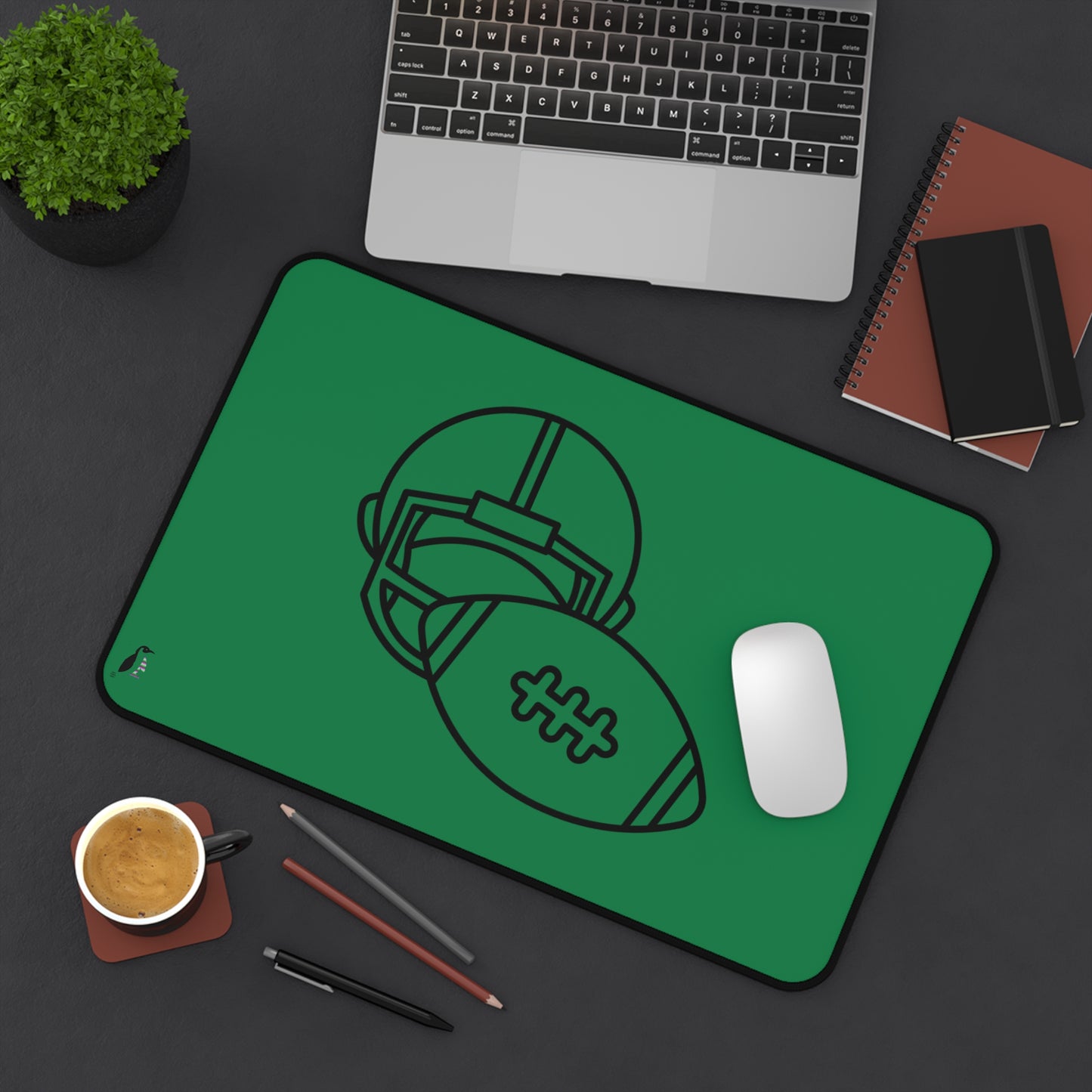 Desk Mat: Football Dark Green