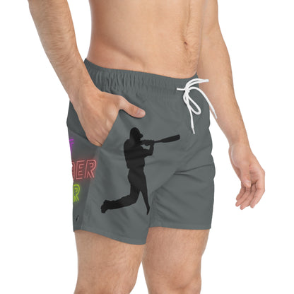 Swim Trunks: Baseball Dark Grey