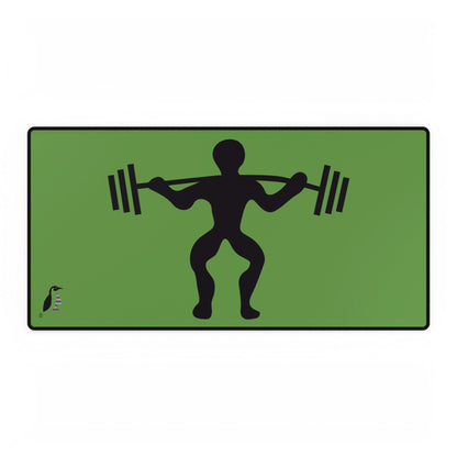 Desk Mats: Weightlifting Green