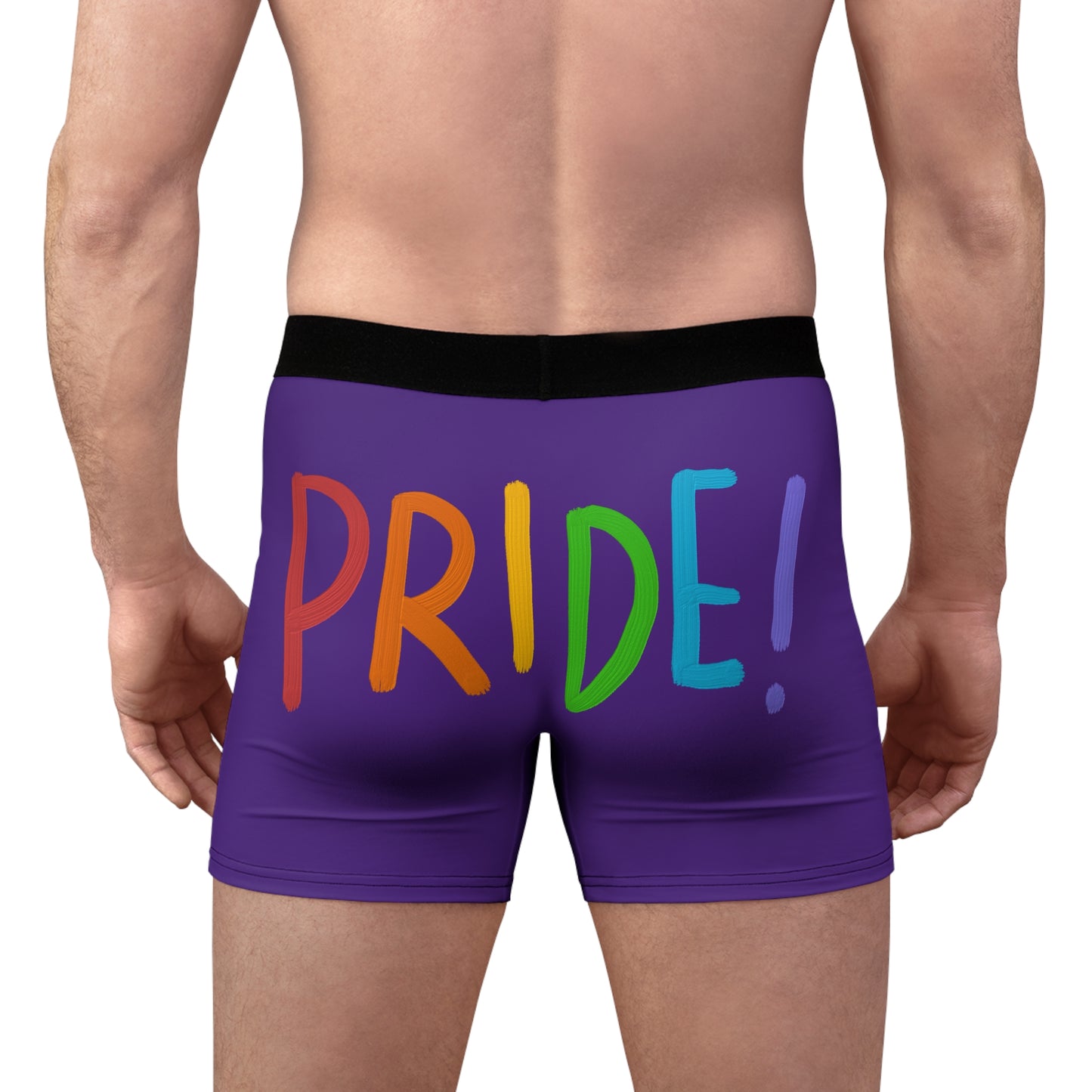 Men's Boxer Briefs: LGBTQ Pride Purple