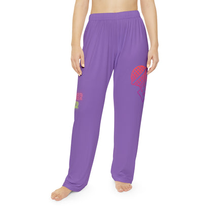 Women's Pajama Pants: Music Lite Purple