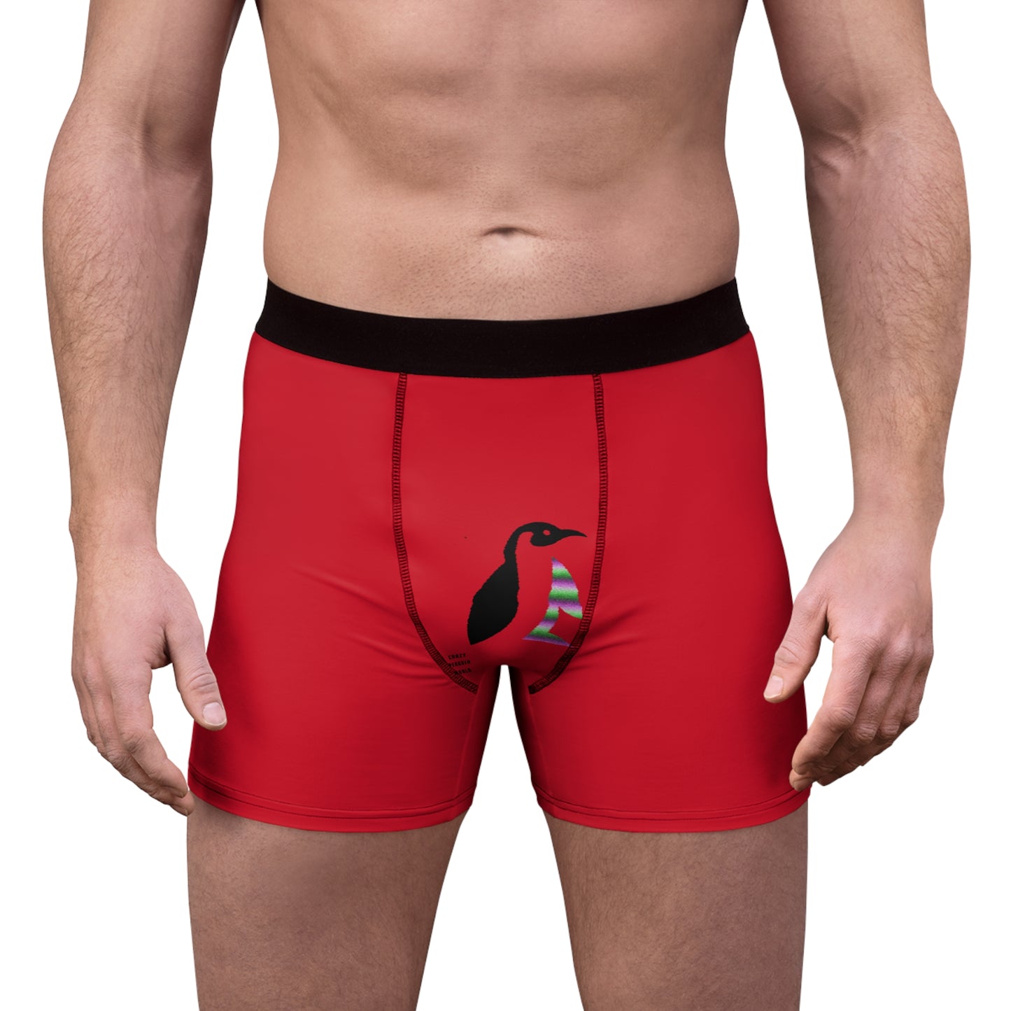 Men's Boxer Briefs: LGBTQ Pride Dark Red