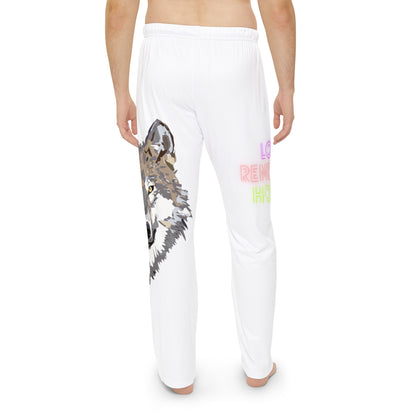 Panlalaking Pajama na Pantalon: Wolves White 