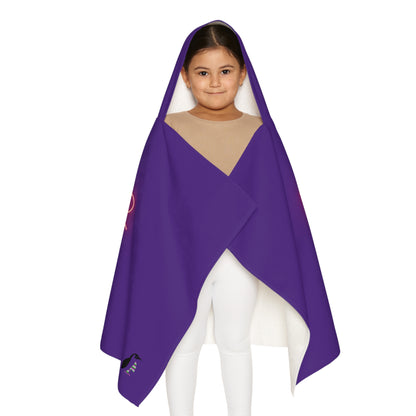 Youth Hooded Towel: Lost Remember Honor Purple