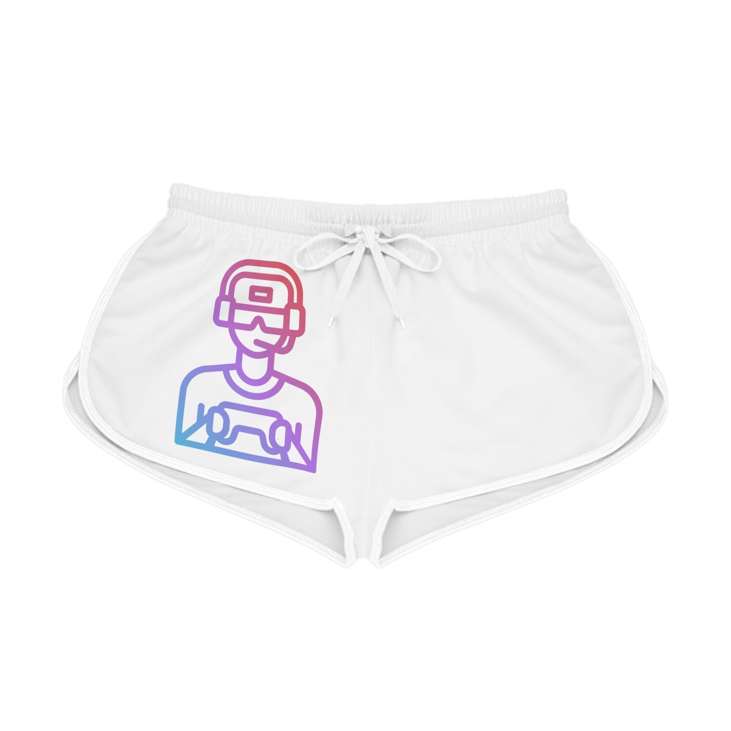 Women's Relaxed Shorts: Gaming White