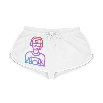 Women's Relaxed Shorts: Gaming White