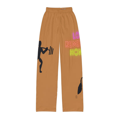 Kids Pajama Pants: Weightlifting Lite Brown