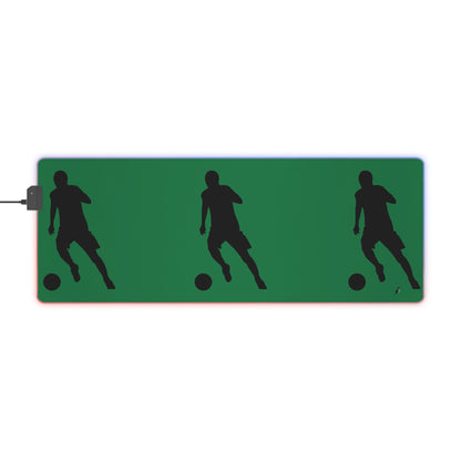 LED Gaming Mouse Pad: Soccer Dark Green