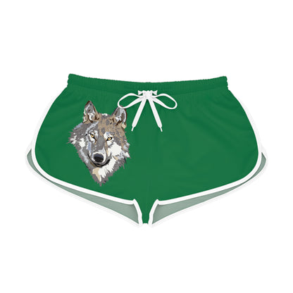 Women's Relaxed Shorts: Wolves Dark Green