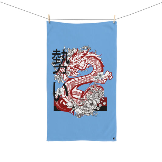 Hand Towel: Dragons Lite Blue