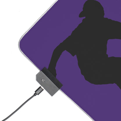 LED Gaming Mouse Pad: Skateboarding Purple